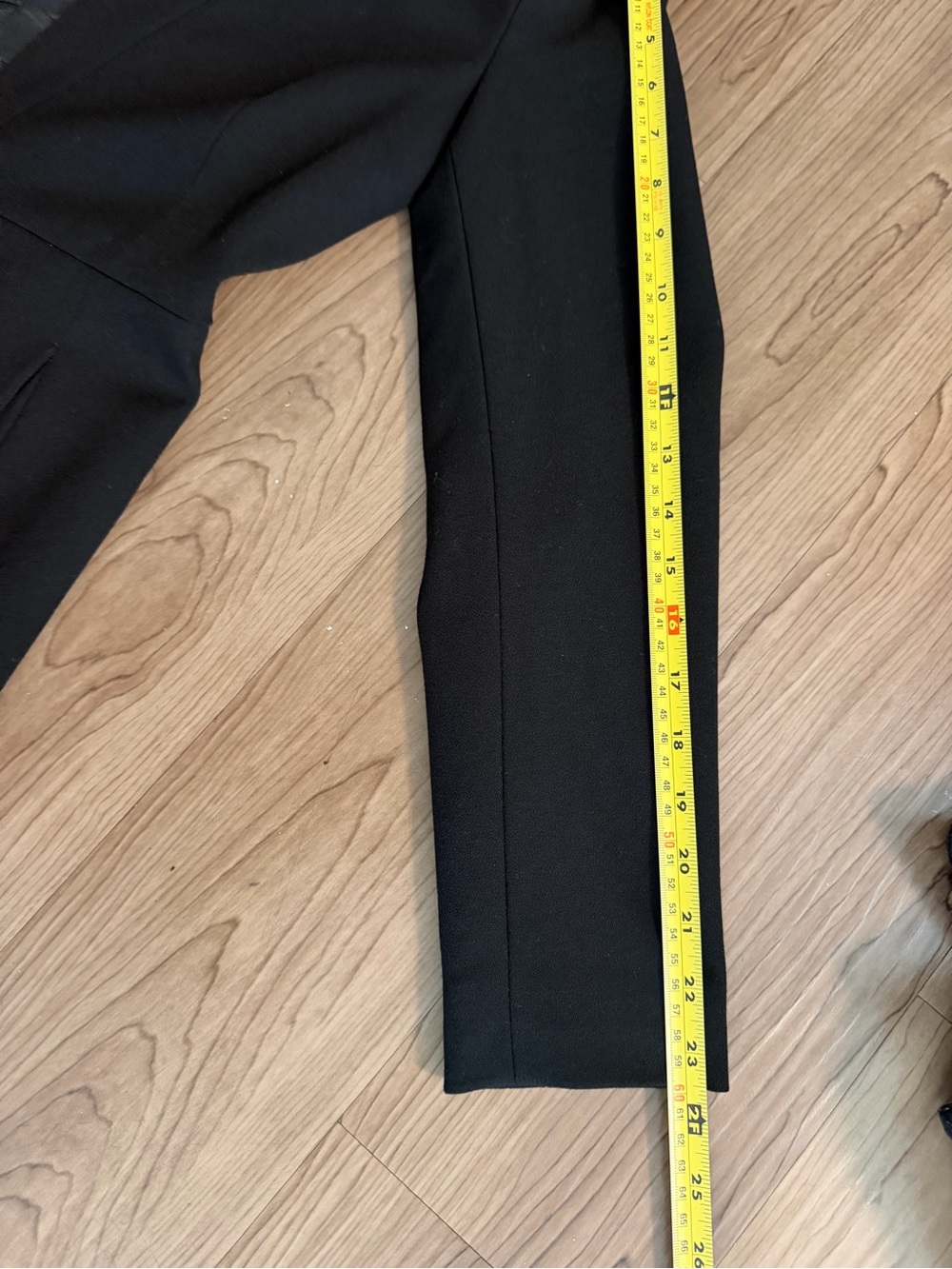 Zara Black Longline Fitted Blazer Coat size XS - Picture 7 of 9